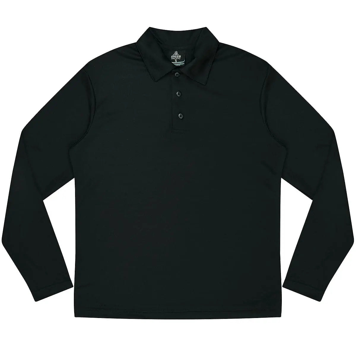 Aussie Pacific Botany Men's Long Sleeve Polo Shirt 1316 Casual Wear Aussie Pacific Black S